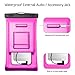 Floating Waterproof Case Dry Bag with Armband & Audio Jack for iPhone 6, 6 plus, 6s, 6s plus, 5s, Samsung Galaxy s6; Eco-Friendly TPU construction Pouch & IPX8 Certified to 100 Feet by 3iART (Pink)