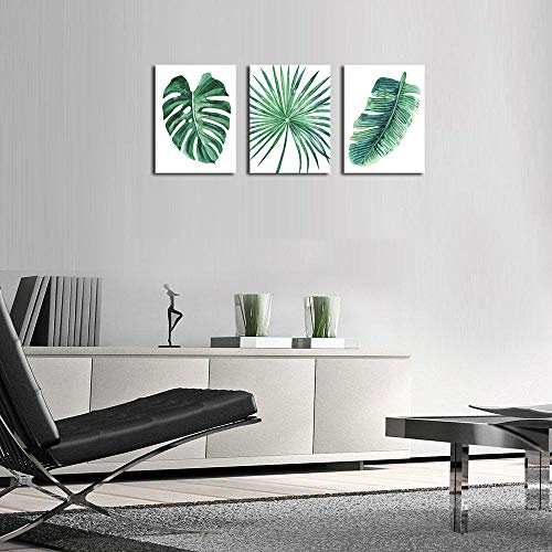 Green Leaf Wall Art Tropical Plants Pictures Wall Decor Simple Life