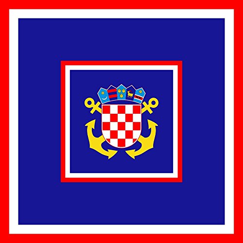DIPLOMAT-FLAGS Admiral of the fleet of the Armed Forces of the Republic of Croatia Flag | 0.06mÂ² | 0.65sqft | 25x25cm | 10x10inch for Car Flag Poles