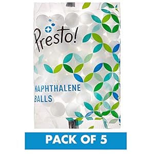 Amazon Brand – Presto! Naphthalene Balls – 200 G (Pack Of 5)