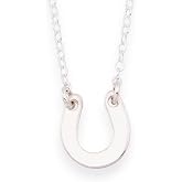 HotMixCold Tiny Horseshoe Necklace, Dainty Gold or Rose Gold, Silver Horseshoe Pendant Necklace on Delicate Chain, Equestrian Horseshoe Jewelry
