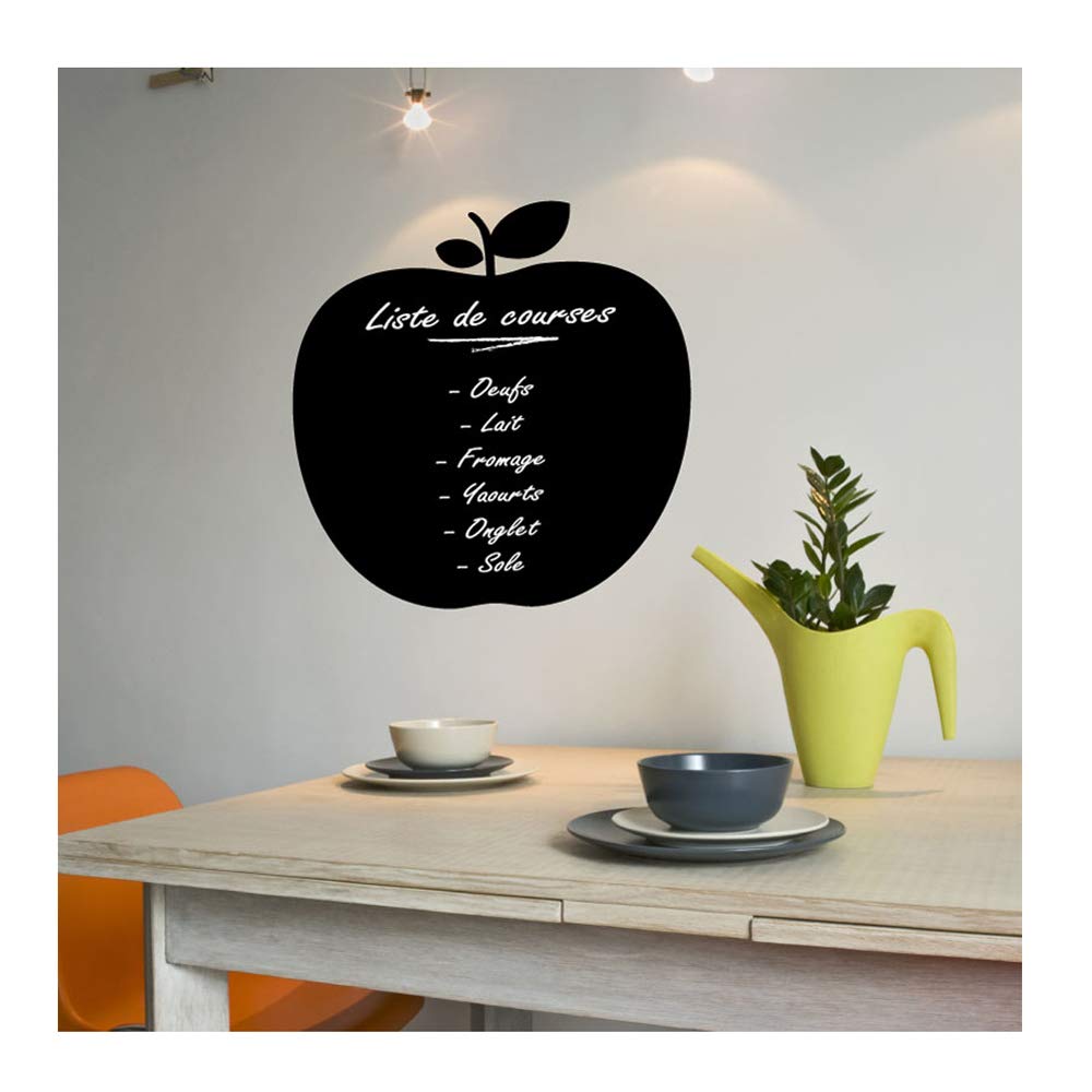 Blackboard Stickers | Wall Decal Slate Apple – Wall Paper Decoration Kitchen - 35 x 35 cm