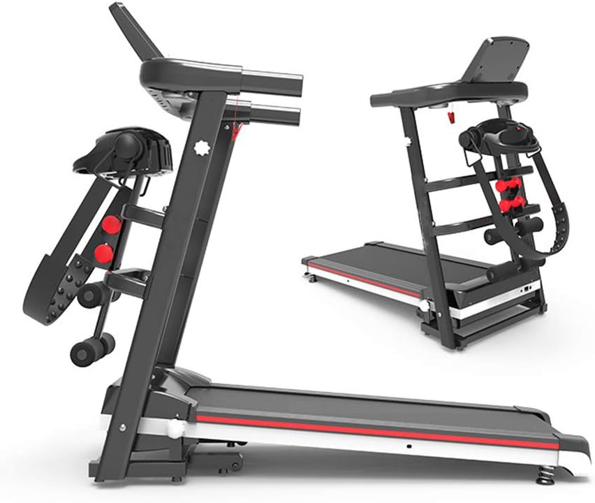 YXRPK Fold Up for Home Foldable Incline Walking Machine Electric Treadmill, LCD Display And Cup Holder Easy Assembly with 12 Preset Programs Perfect for Home Use