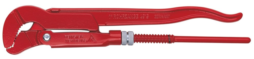 Rennsteig 131 015 2 "Standard S-Type 1 1/2" Pipe Wrench, Red