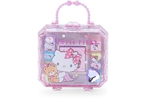 Sanrio Hello Kitty Stamp Set - 8 Stamps (4 with Messages), Jewelry Box - Pink - Small - Unisex - Ages 6+