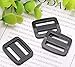 Shapenty 3/4 Inch/ 20mm (Inner Length) Plastic Tri-glide Slides Button Bulk Adjustable Webbing Triglides Slider Buckle for Belt Backpack Bags Sewing, 50PCS