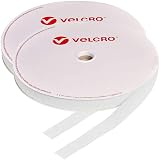 VELCRO Brand 16mm Sew On Tape White 25m Roll Hook & Loop