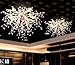 GDNS Chandeliers Hand Made Firework LED Light Stainless Steel Crystal Pendant Lighting Ceiling Light Fixtures Chandeliers Lighting,Dia 23.5 inch