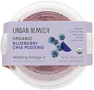 Urban Remedy Organic Blueberry Chia Pudding, Omega-3 Rich, Plant-Based Breakfast with Cashew Milk & Flavonoid-Rich Blueberrie