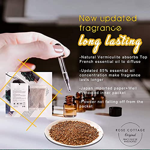 ROSE COTTAGE 12 Packs Scented Sachet for Drawer freshener,Closet Air