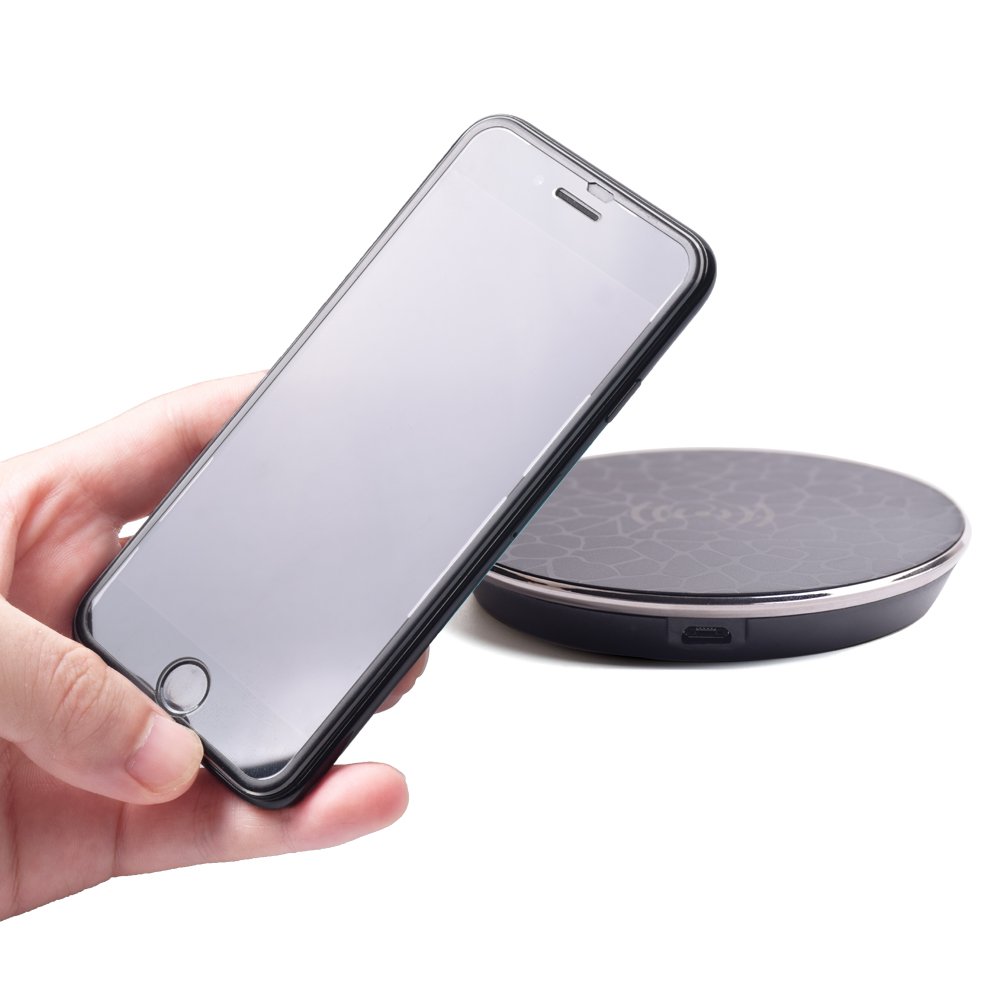 Fast Wireless Charger,Y Chen QI Wireless Charging Pad Stand for iPhone 8/8plus iPhone X Nokia,for Samsung Galaxy Note 8 S8, S8 Plus, S7, S7 Edge, S6 Edge Plus, Black