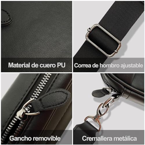 Bandolera Hombre,riñonera hombre,Bandolera Hombre,bolsa de mensajero,Crossbody,Bolso Para Correa De Hombro Desmontable,seAlta capacidadpuede usar en la vida diaria o en el trabajo
