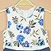Little Hand Kids Girls Flower Dress Vintage Blue Roses with Bow Belt Wedding Sunday Dress