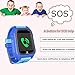 Waterproof GPS Tracker Watch for Boys Girls - IP67 Water Resistant Kids Smartwatches Phone Pedometer Fitness Tracker Watch with GPS/LBS Locator Call SOS Voice Chat Camera for Back to School (Blue)