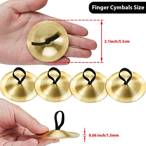 6 Pieces Finger Cymbals Belly Dancing Finger Dance Finger Zills Dance