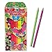 eeBoo – Set of 12 Pencils, Fluorescent Colors, Design Butterflies (pnbut)