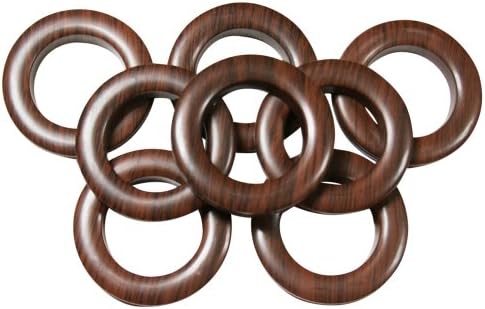 10 Plastic Grommet, 1 3/8", 8 Sets, Dark Wood