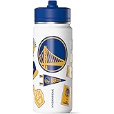 Hydrapeak x NBA Officially Licensed Golden State Warriors 20 oz Active Water Bottle with Chug Lid and Handle Reusable Stainless Steel Double Wall Insulated Sports Gift for Kids/Adults