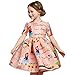 Girls Princess A Line pink playwear Mamma print Party Dresses 2T-7T