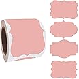 SALEMAR 2 x 3 inch Rose Gold Sticker Labels 200PCS Sticky Tag Stickers for Essential Oil, Bottles, Food, Jars, Canning, Christmas(Rose Gold)