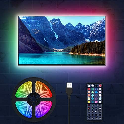 MustWin TV LED Backlight, 9.8ft RGB LED Light Strip with RF Remote Control for 3260 inch TV 20