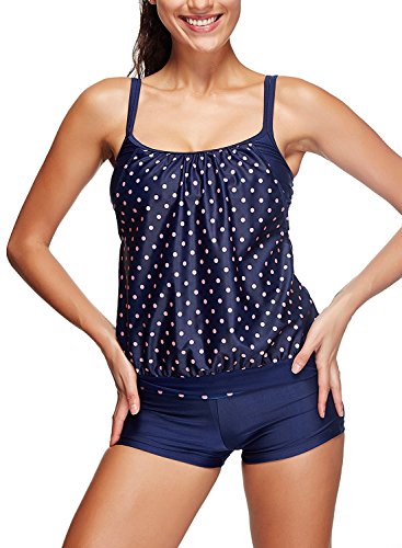 American Trends Women's Sporty Double up Tankini Tribal Printed Swimwear with Boyshort Bathing Suits Athletic Swimsuit American Trends Women's Sporty Double up Tankini Tribal Printed Swimwear with Boyshort Bathing Suits Athletic Swimsuit