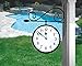 Poolmaster 52608 Dual Sided Hanging Indoor Clock or Outdoor Clock, Black