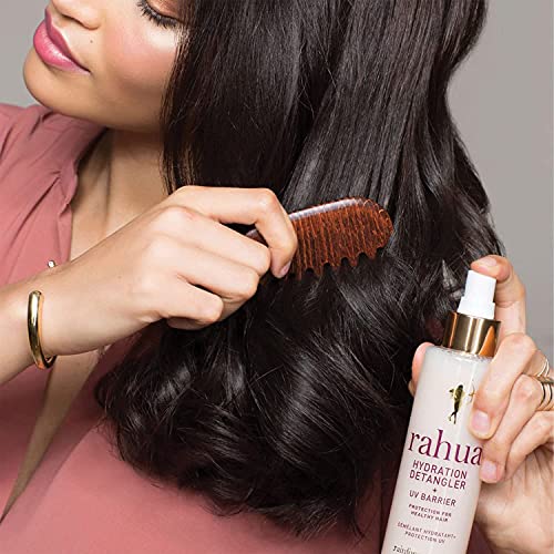 Rahua Hydration Detangler + UV Barrier - Leave-In Spray for All Hair Types - Vegan Heat Protectant and Anti-Frizz Mist with Morete Oil, Sacha Inchi and Mango - Color Safe - 6.5 Fl Oz