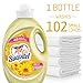 SUAVITEL Fabric Softener, Morning Sun, 102 Laundry Loads, Laundry Supplies, Long Lasting, Sensitive Skin Fabric Softener, Softens Clothes, Sheets and Towels, 135 Ounce Bottle (Pack of 4) (Model Number: 139372)