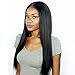 premier Light Yaki Straight Human Hair 360 Lace Front Wigs Pre Plucked Natural Hairline 150% Density Glueless 360 Yaki Wigs for Women Brazilian Virgin Human Hair Wigs with Baby Hair 12 Inches