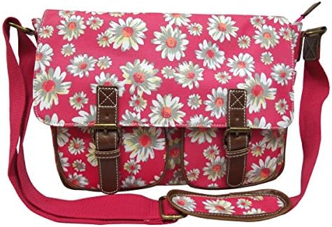 City Girl/Anna Smith Polka Dot, Daisy Flower (Floral) Satchel/Ladies Girls Spot Print Shoulder Bag/School (University) Cross Body Bag