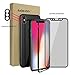 NOHON iPhone X Case, Slim Fit Ultra-Thin Case Lightweight, [Magnetic Adsorption Technology] [Metal Frame] [Clear Tempered Glass Back] [Support Wireless Charging] for iPhone X/10 (Black)
