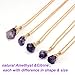 sedmart Irregular Handmade Amethyst Pendant Crystal Quartz Necklace Chakra Point Gemstone jewelry Mothers Day Gifts