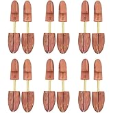 DEPABABA Cedar Shoe Trees for Men, Wood, Split Toe, 6 Pack, Sizes 7-14 | Red Cedar Construction, Wooden Shoe Stretcher Tree, Men's Sizes 7-14, Sneakers, Boots, Workwear