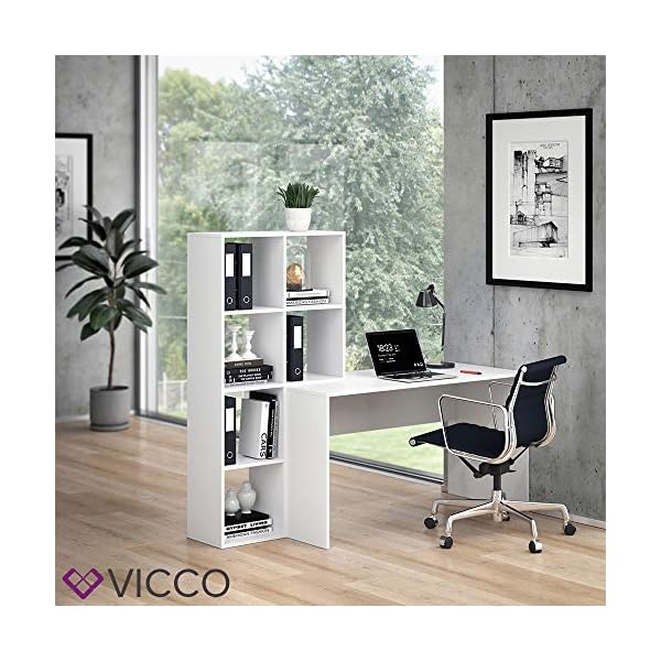 Vicco Schreibtisch Mara, Arbeitstisch fÃ¼r das BÃ¼ro, WeiÃ, 59 x 166.8 cm – Bild 5