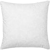 basic home 28x28 Euro Throw Pillow Insert-Down Feather Pillow Insert-Cotton Fabric-White-1 Piece