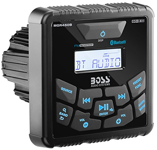 BOSS Audio Systems MGR450B Marine Boat Bluetooth Stereo, Amplified, No CD