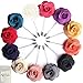 Gellwhu 12pcs Men's Suit Lapel Flower Brooch Pin Rose for Wedding Boutonniere Stick