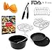 Universal 7 Inch Air Fryer Accessories 8 Pcs For Nuwave Philips Gowise etc Fit All 3.7QT to 5.8QT By EBIGIC