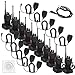 Retevis H-777 Walkie Talkies UHF 400-470MHz 16CH Flashlight Single Band with Original Earpiece 2 Way Radio Ham Radio (10 Pack) and Speaker Mic (10 Pack) and Programming Cable