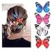 20 Pack Assorted Color Glitter 90S Butterfly Hair Clips Hairpins Mini Small Claw Snap Clasp Pins Barrettes Alligator Clamps Head Accessories Wedding Bridal Hair Styling Bows for Girls Teens Women