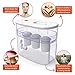 pH RECHARGE 3F Alkaline Water Filter – Countertop Water Filter Purifier - Ionizer Pitcher System - High pH Ionized Water - 288 Gallon Filter Life, 2.6 Gallon Capacity