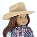Tan Cowgirl Doll Hat for the 18 Inch Horse Riding American Girl & More! 18 Inch Tan Velvet Cowgirl Doll Hat w/ Decorative Rope on Brim