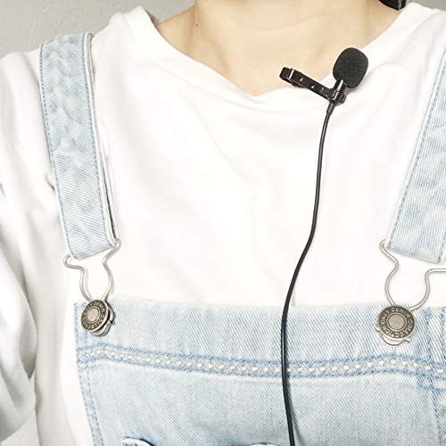 Riqiorod Lavaliver Microphone, 3.5mm Omnidiectional Condenser Phone Mic for Video Recording, Camera, Interview, Conference, Youtube Vlogging Facebook Livestream, XBOX Game, Podcast, Apple iPad Studio