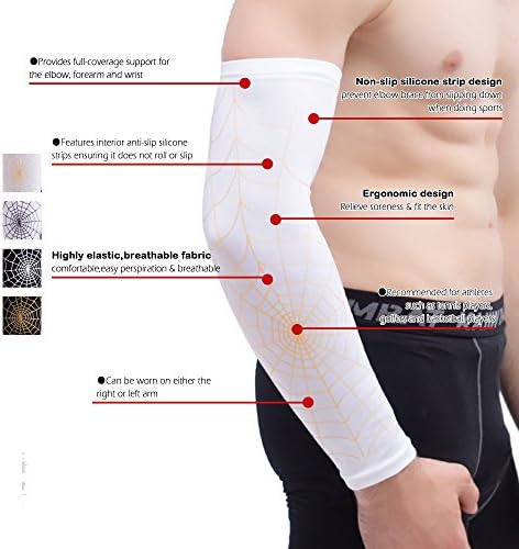 Miss Shanghai Compression Arm Sleeve Pair Pack For Arthritis, Lymphedema - UV Protection,Tattoo Cover for Men / Women