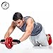 BIO Core Ab Roller - Fitness Wheel & Abdominal Carver to Workout, Exercise & Strengthen Your Abs & Core - Plus, Get A Free Pro Knee Mat to Supplement Your Training for A Limited Time - Red