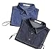 Joyci Unisex NEW Hot Pure Cotton Denim Half Shirt Fake False Collar Detachable (Dark Blue)OS