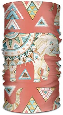 Ornate Elephant Watercolo Tribal Pattern.jpeg Unisex Fashion Quick-drying Microfiber Headdress Outdoor Magic Scarf Neck Neck Scarf Hooded Scarf Super Soft Handle
