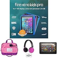 Fire HD 10 Kids Pro tablet, 10” HD (Doodle) with Kids Headset + Sleeve + Screen Protector