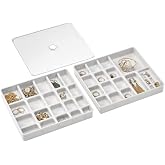 Amazon.com: mDesign Stackable Plastic Storage Jewelry Box - 2 Organizer ...